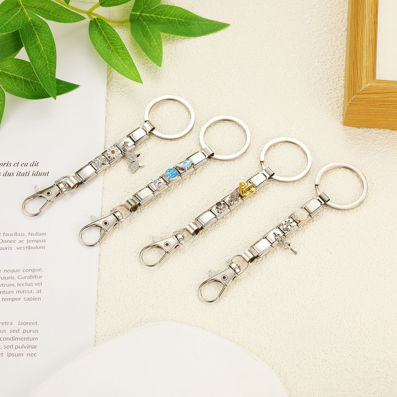 Jewelry Making For Couples - Roestvrij staal Italiaanse charme links sleutelhanger