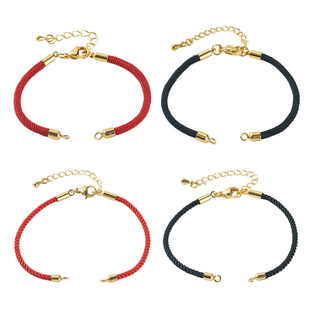 Jewelry Making For Couples - 4-delige verstelbare nylon Milanese koordarmband maaksets