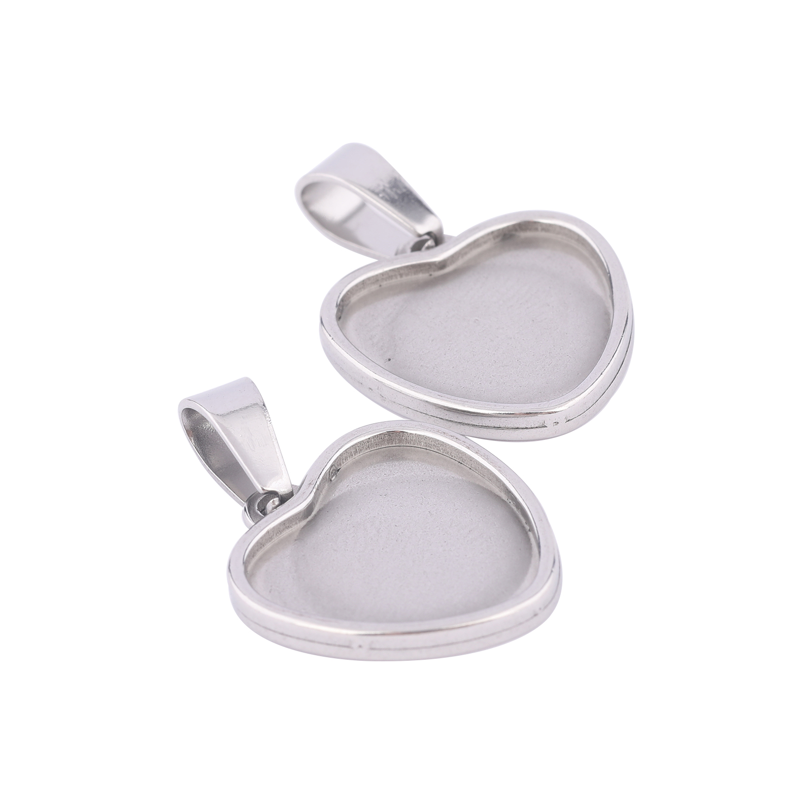 Pendant Blank Bezel - 10 stks Rvs Fit 15mm Hart