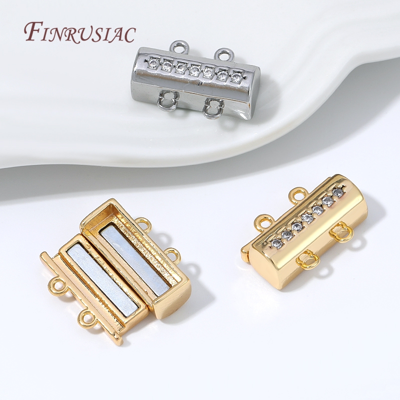 Jewelry Making Beads - Magnetische kettingsluiting 18K vergulde connector dubbele