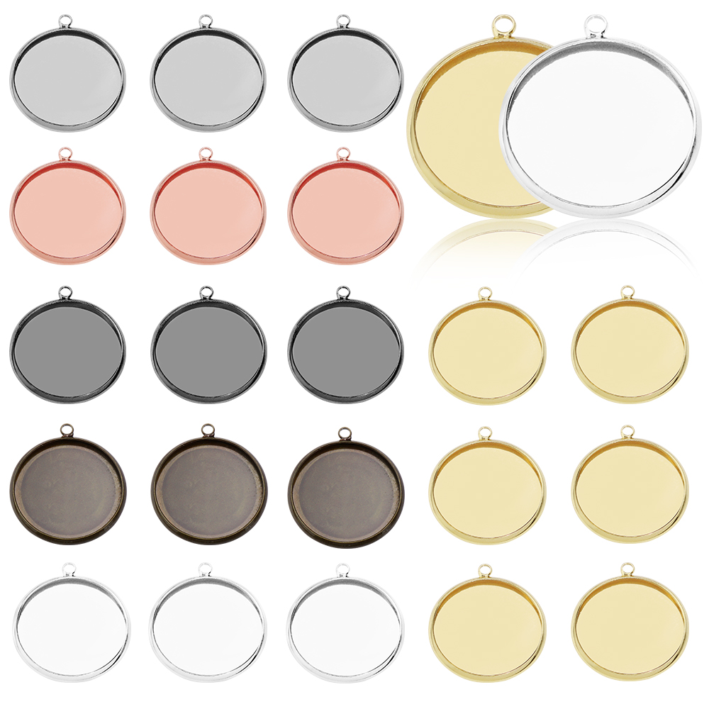 Pendant Blank Bezel - 10pcs Ijzer Cabochon Basis 8/10/12/14/16/18/20/25mm Ronde