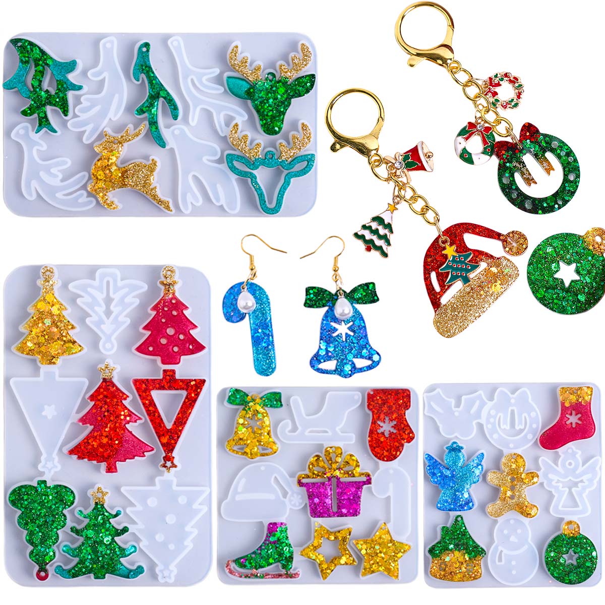 Resin Mold Jewelry - Kerst oorbel hanger siliconen mal DIY