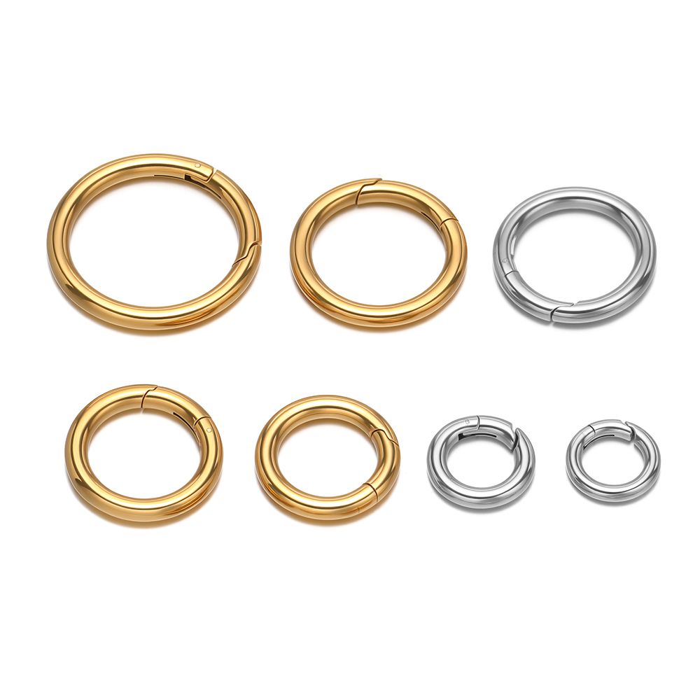 Jewelry Making Metal - 2 stks/partij Ronde Lente Sluitingen Rvs