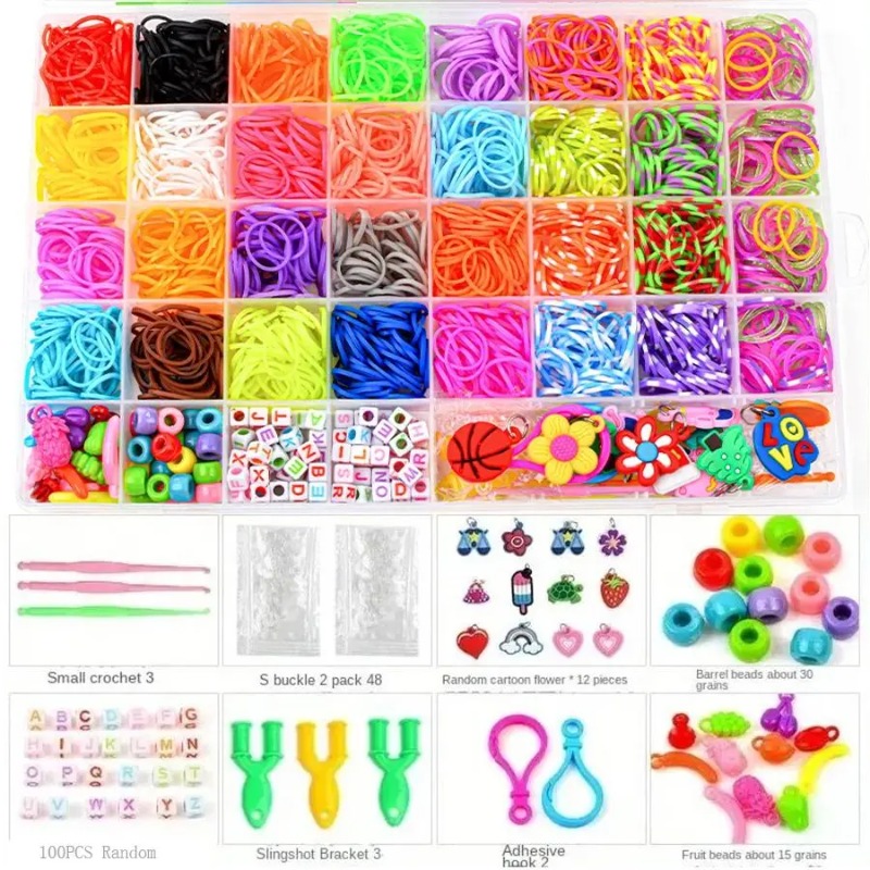 Jewelry Making Beginners - 4300+ stuks 32-kleurig levendig gekleurd elastiekjesassortiment