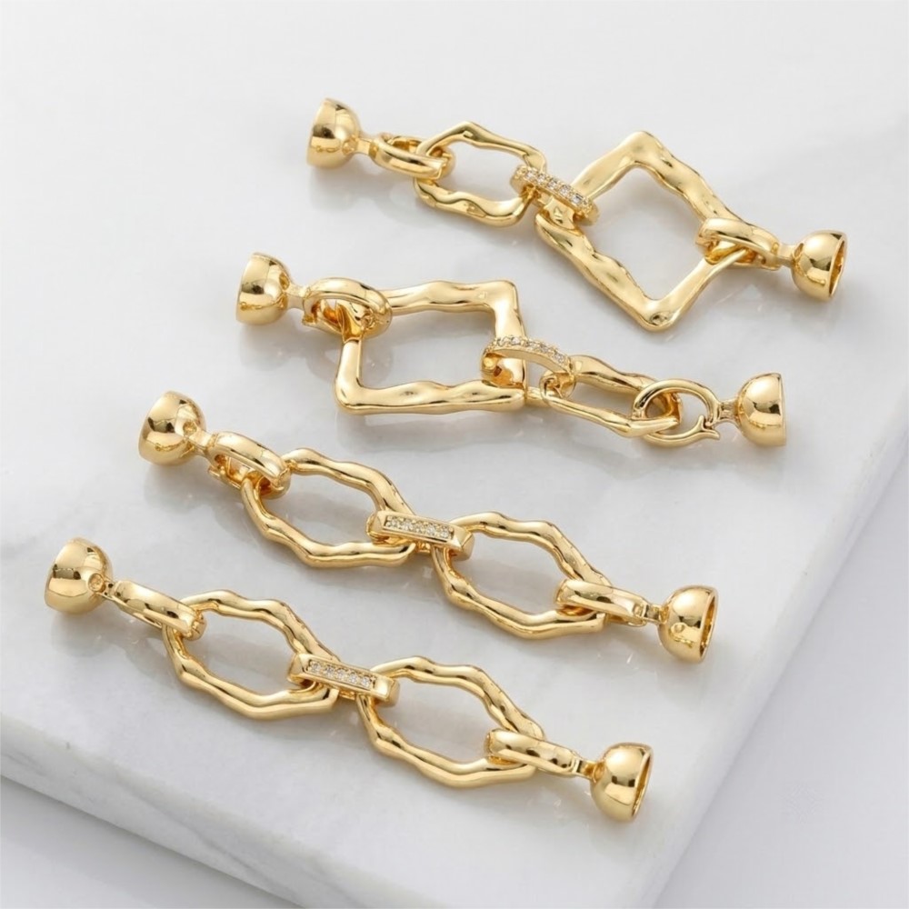 Jewelry Making Metal - 1 Stuk 18k Vergulde Eenvoudige Ovale