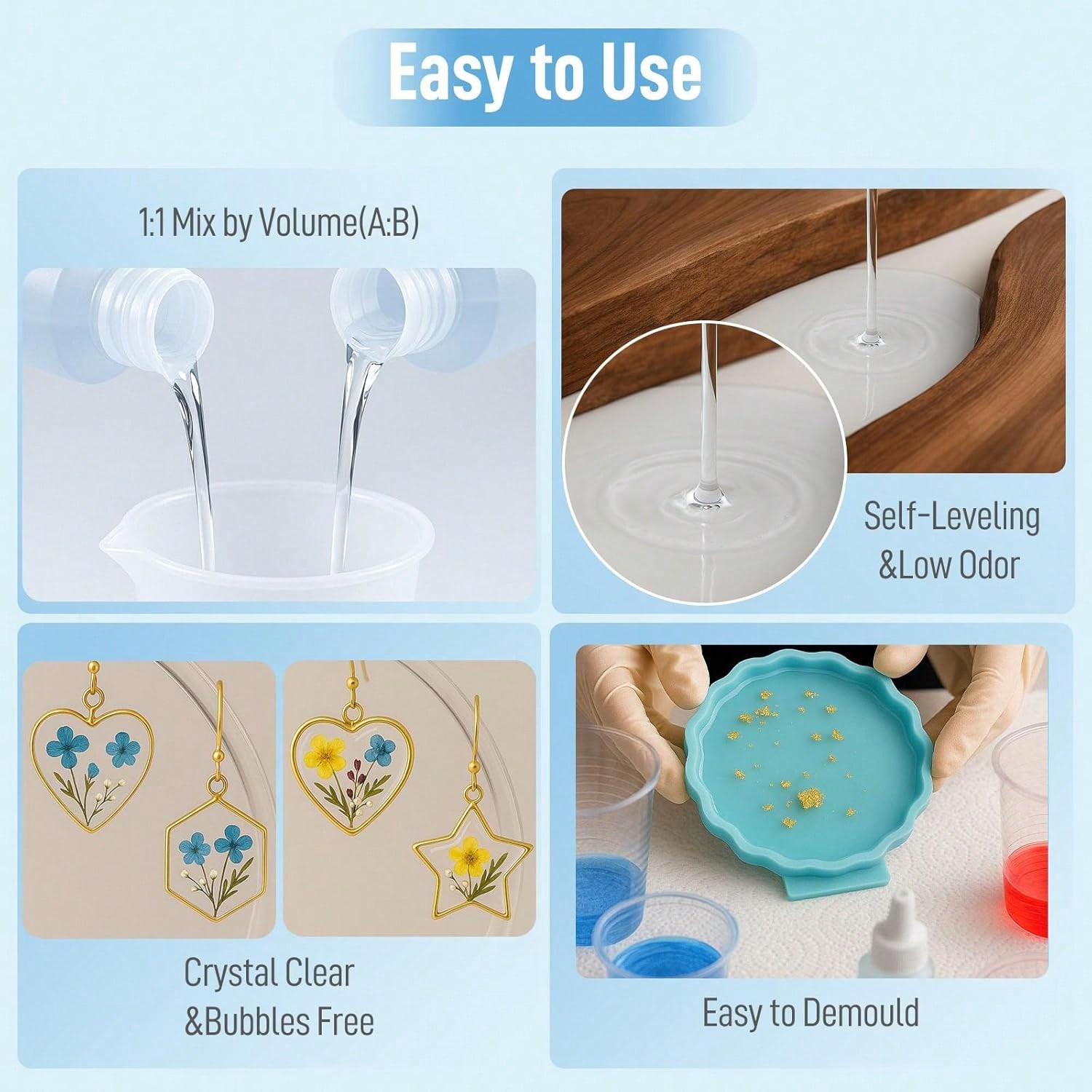 Kristalheldere epoxyhars 1:1 k - Resin Mold Jewelry recensie en prijs