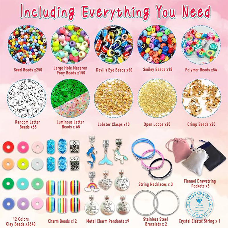 3400 stks Kralen Bedels Sierad - Jewelry Making Kits For Girls recensie en prijs