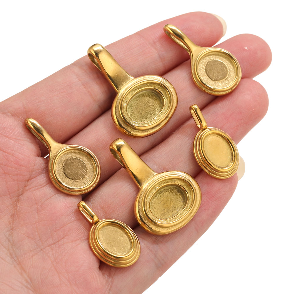 5 stuks roestvrij staal ronde  - Pendant Blank Bezel recensie en prijs