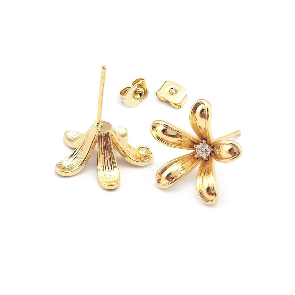 18K goudkleurige messing bloem - Jewelry Making Metal recensie en prijs