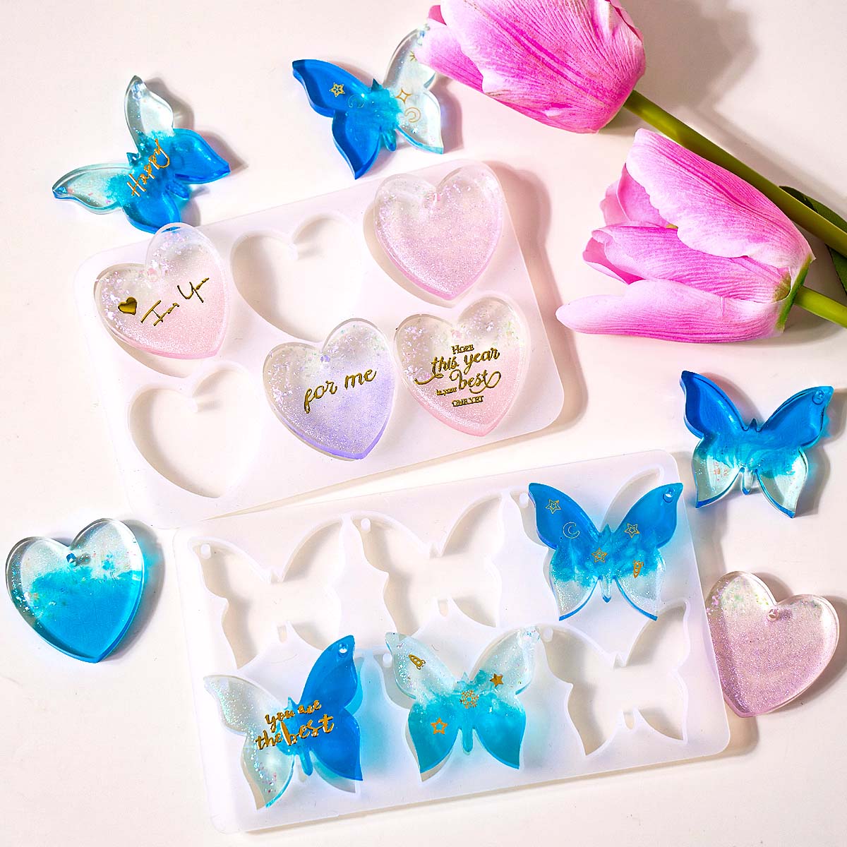 Zes-gaats siliconen mal met ga - Resin Mold Jewelry recensie en prijs