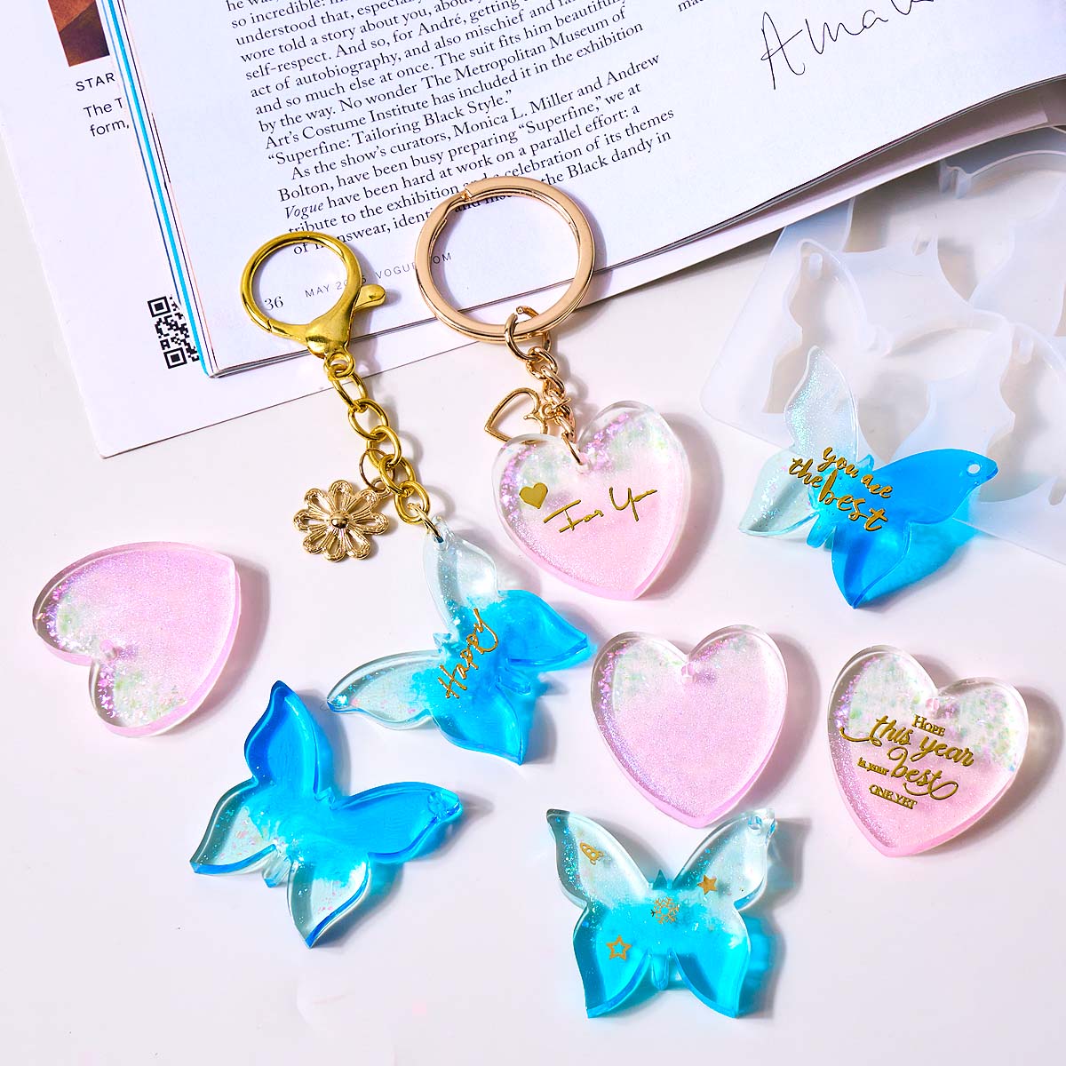 Zes-gaats siliconen mal met ga - Resin Mold Jewelry recensie en prijs