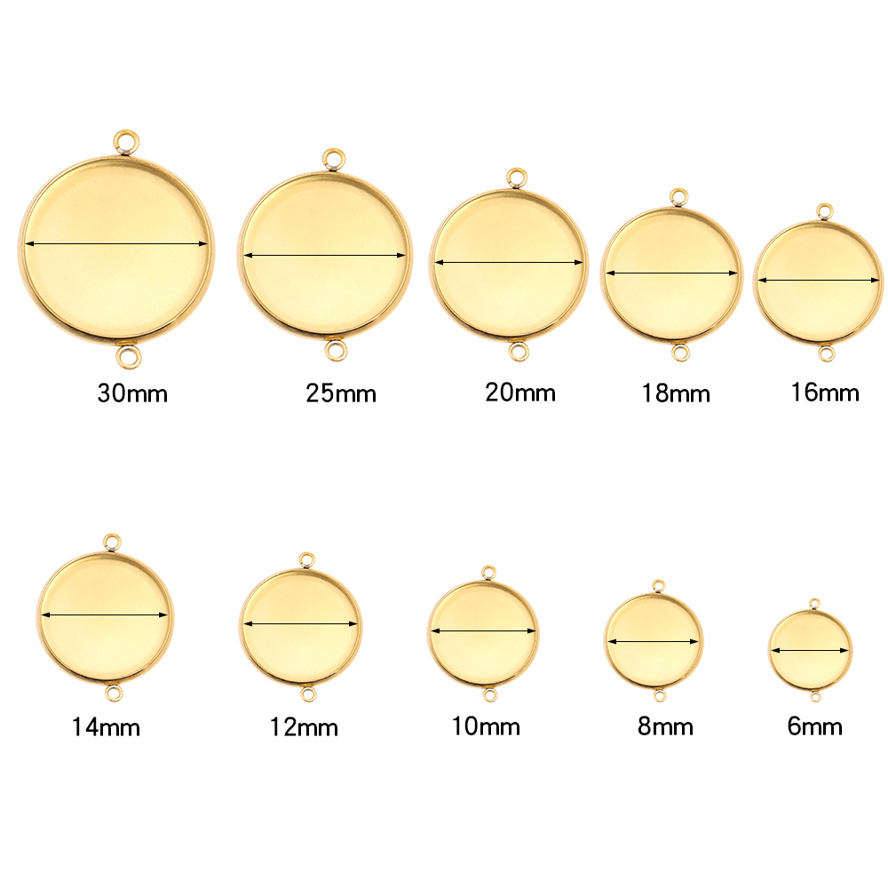 10st 6-30mm ronde roestvrijsta - Pendant Blank Bezel recensie en prijs