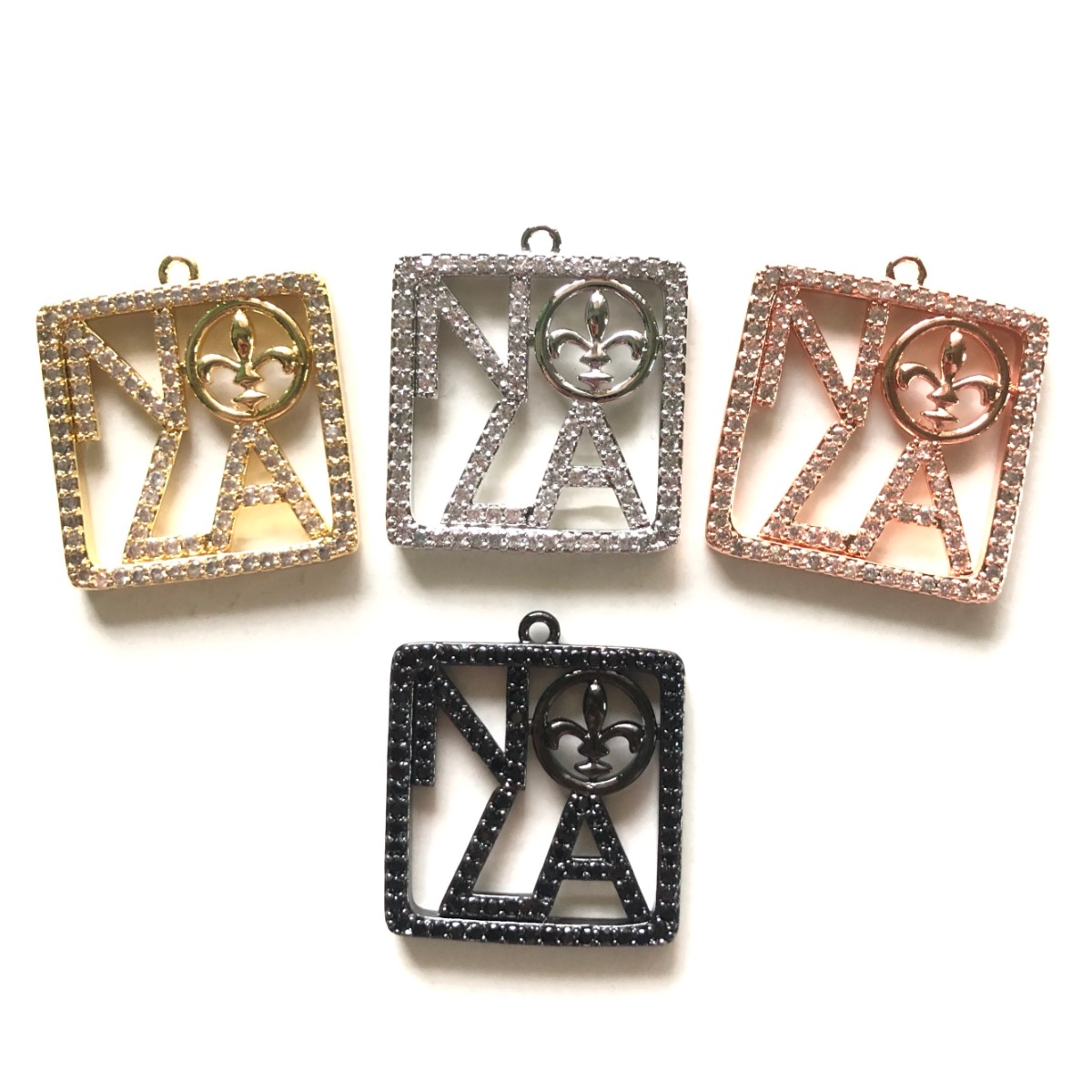 5Pcs Zirconia Pave Nola Fleur  - Jewelry Making New Orleans recensie en prijs