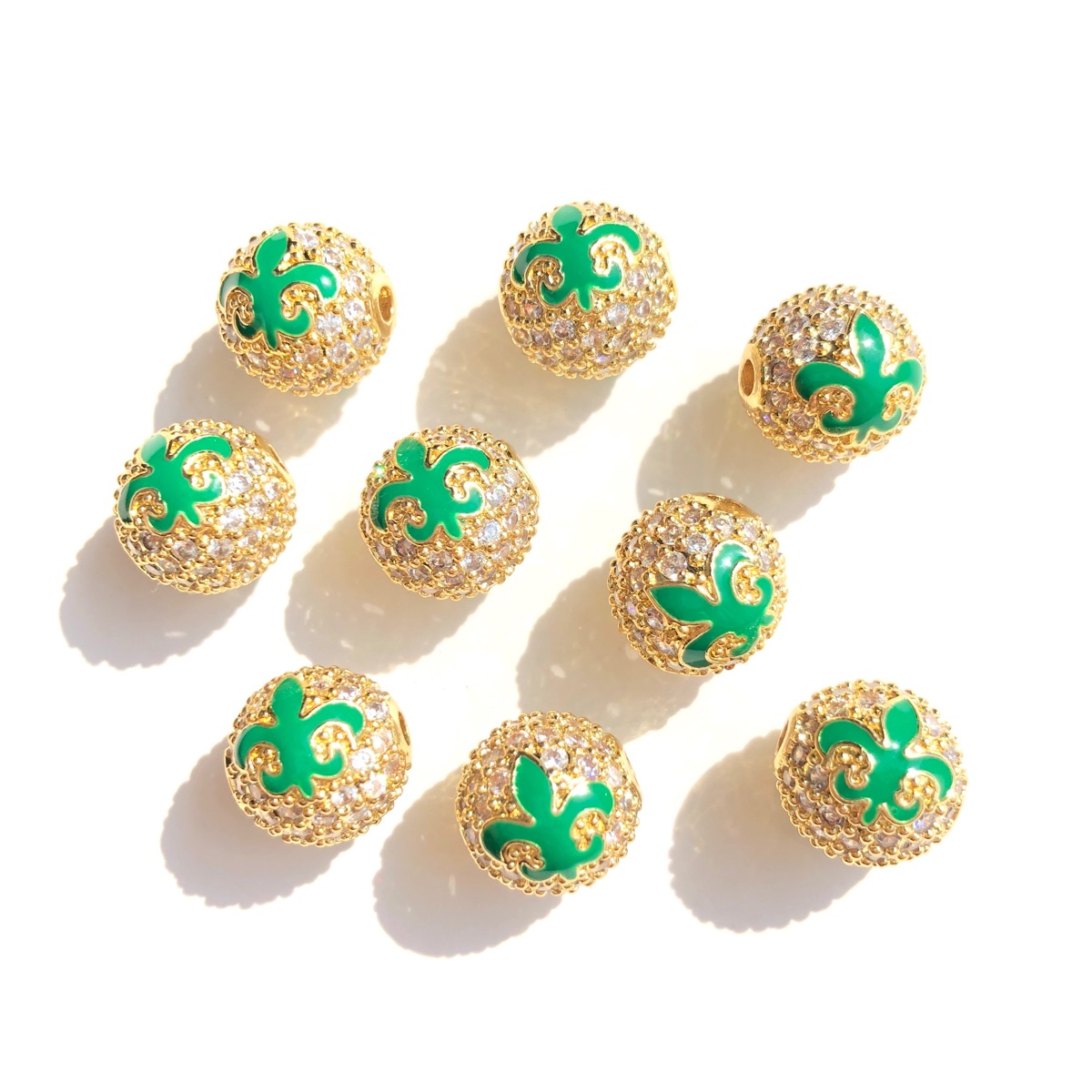 9 stuks groen geel paars New O - Jewelry Making New Orleans recensie en prijs