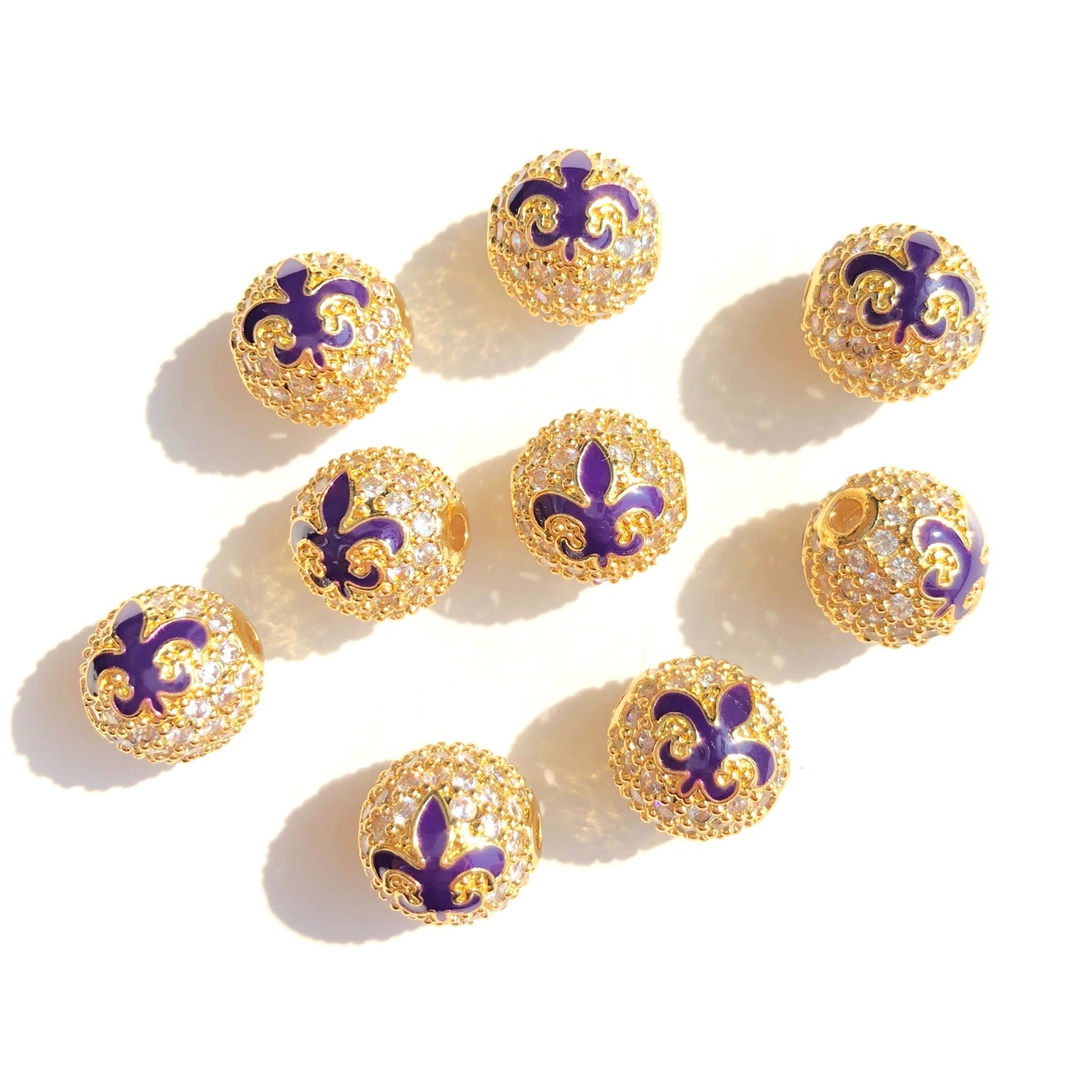 9 stuks groen geel paars New O - Jewelry Making New Orleans recensie en prijs