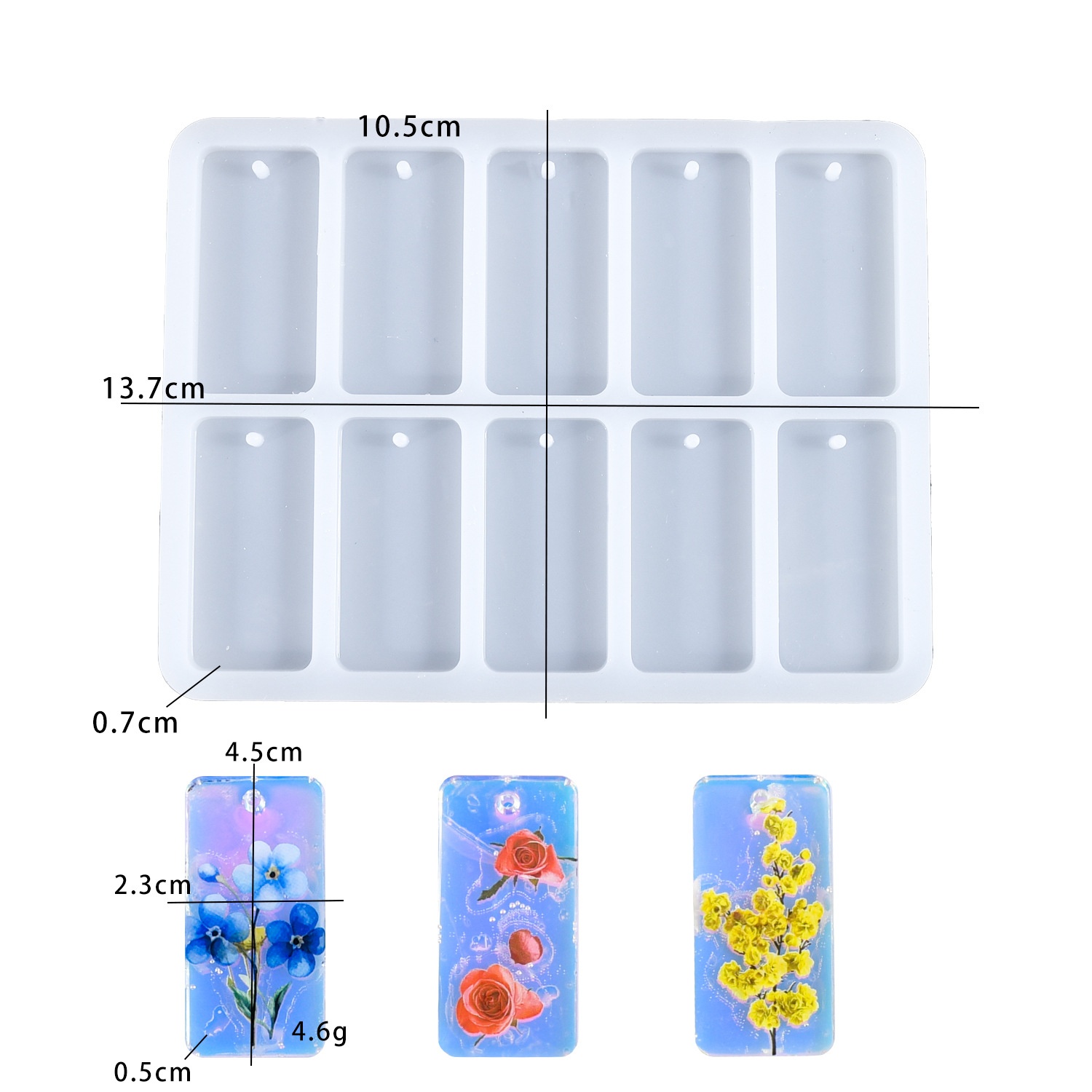 DIY epoxyhars mal 10-delige vi - Resin Mold Jewelry recensie en prijs