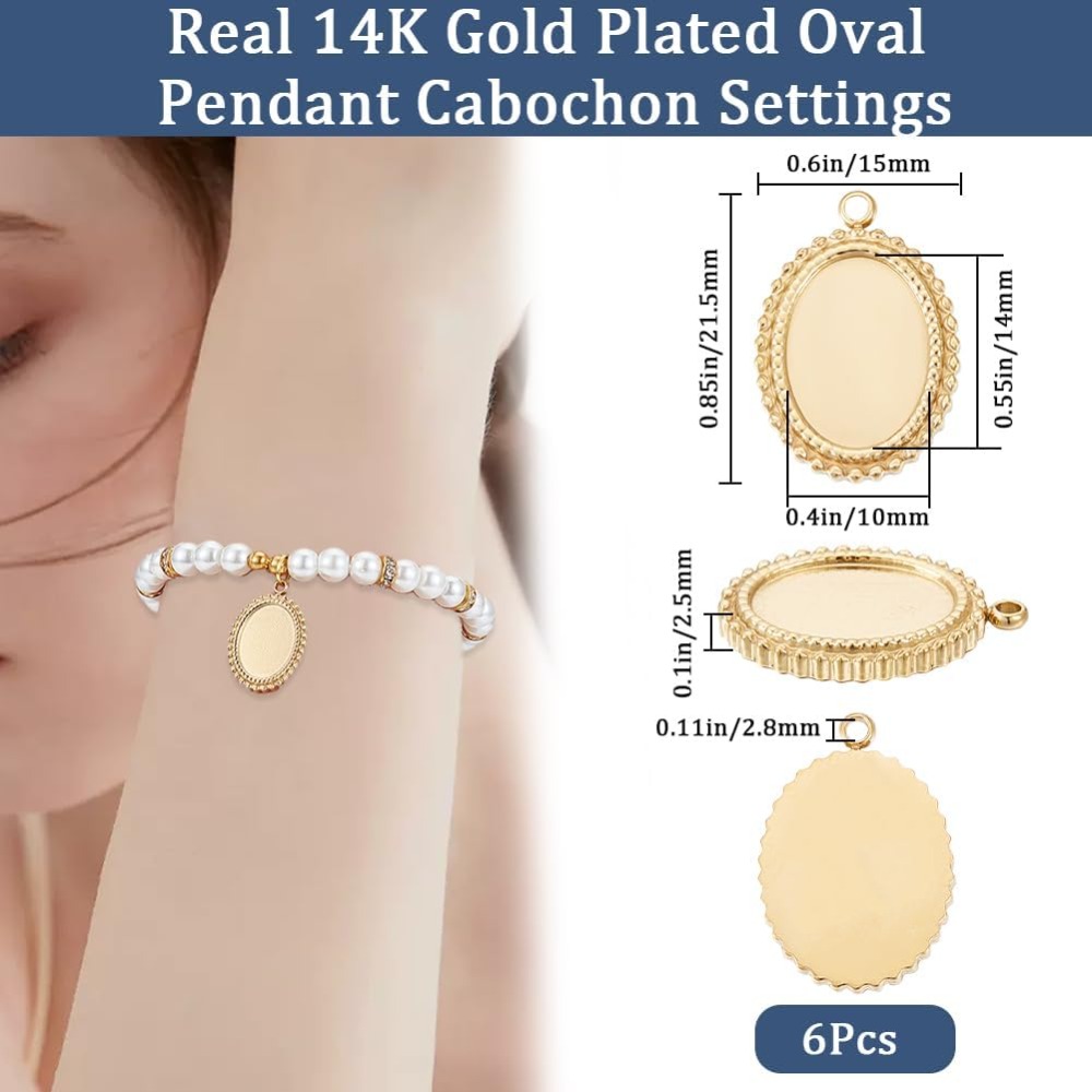 6 stuks Cabochon Instellingen  - Pendant Blank Bezel recensie en prijs