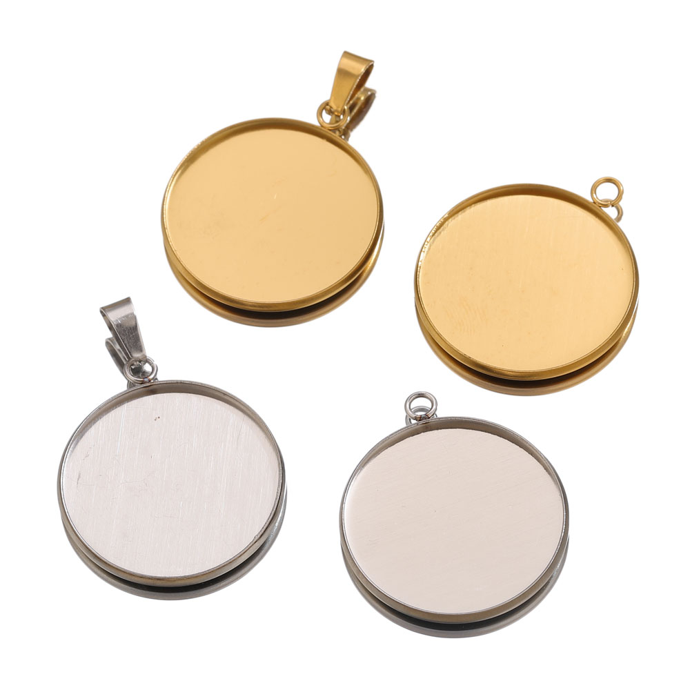 10st roestvrij staal gouden ha - Pendant Blank Bezel recensie en prijs