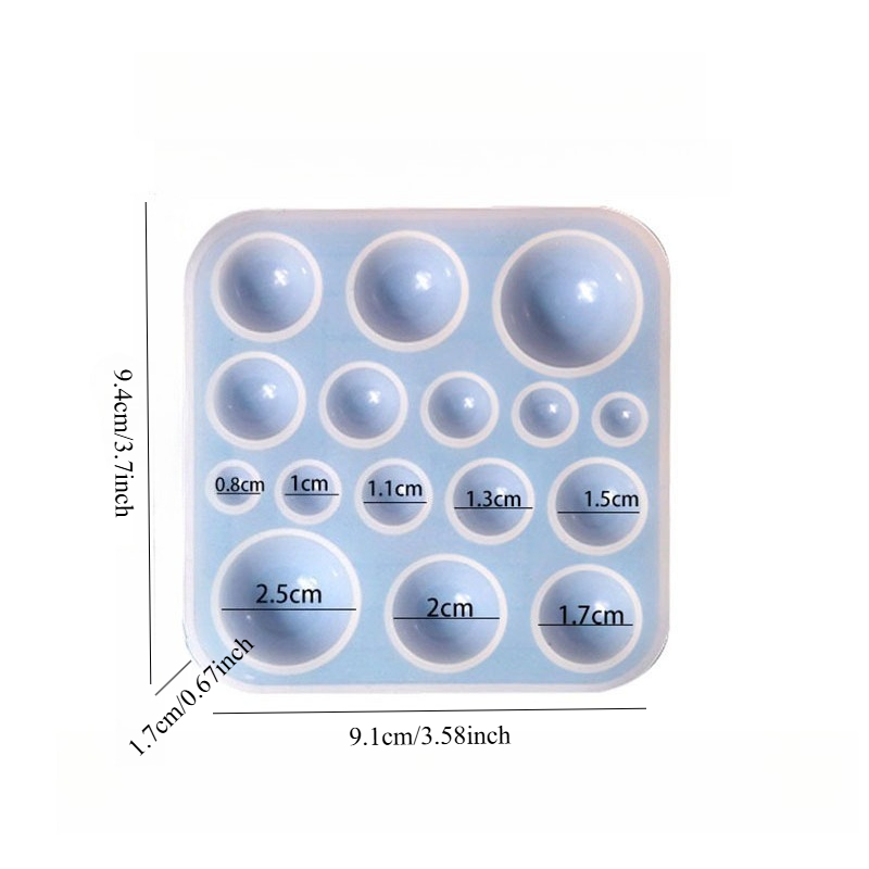 Hars-siliconenmallen, halfrond - Resin Mold Jewelry recensie en prijs