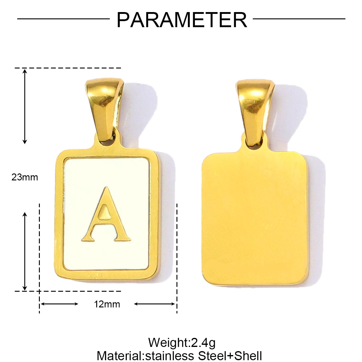 3 stks/partij Rvs A-Z Rechthoe - Jewelry Making For Couples recensie en prijs