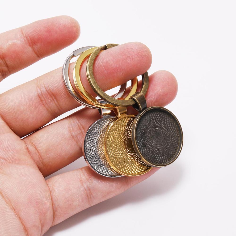 5 stks/partij 25mm Sleutelhang - Pendant Blank Bezel recensie en prijs